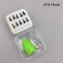 Load image into Gallery viewer, 10PCS Dazzle Wing Fly Hook White Strip Horse Mouth Warping Mouth Stream Goro Flying Red Tail Fly Fishing Bait Luya Bait Send Aid
