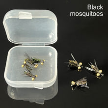 Load image into Gallery viewer, 10PCS/Box Fly Hook Fly Mosquito Fluorescent Bug Nanomite Style Fly Hook Horse Mouth Hook Fish Hook Fishing Gear Accessories
