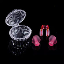 Load image into Gallery viewer, Transparent Shell Box Professional Waterproof Swimming Nose Clip Earplug Set Soft Silicone Swimming Anti-Choking Water Equipment
