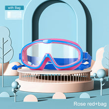 Load image into Gallery viewer, Children's Outdoor Large Frame Hd Waterproof Anti-Fog Glasses Earplugs Swimming Goggles Two-In-One Anti-Uv Goggles 3-15 Years Old
