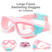 Load image into Gallery viewer, Professional Children's High-Definition Swimming Goggles Large Frame Anti-Fog Anti-Uv Goggles With One-Piece Silicone Earplugs Swimming Goggles
