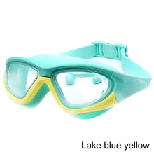 Load image into Gallery viewer, Professional Children's High-Definition Swimming Goggles Large Frame Anti-Fog Anti-Uv Goggles With One-Piece Silicone Earplugs Swimming Goggles
