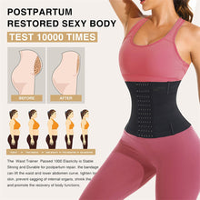 Load image into Gallery viewer, Double-Layer Reinforcement Belly Drawing Belt Waist Trainer Belt Breasted Fish Bone Figure Management Waist Seal Sports Partner
