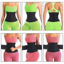 Load image into Gallery viewer, Double-Layer Reinforcement Belly Drawing Belt Waist Trainer Belt Breasted Fish Bone Figure Management Waist Seal Sports Partner
