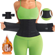 Load image into Gallery viewer, Double-Layer Reinforcement Belly Drawing Belt Waist Trainer Belt Breasted Fish Bone Figure Management Waist Seal Sports Partner
