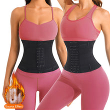 Load image into Gallery viewer, Double-Layer Reinforcement Belly Drawing Belt Waist Trainer Belt Breasted Fish Bone Figure Management Waist Seal Sports Partner
