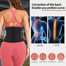 Load image into Gallery viewer, Double-Layer Reinforcement Belly Drawing Belt Waist Trainer Belt Breasted Fish Bone Figure Management Waist Seal Sports Partner
