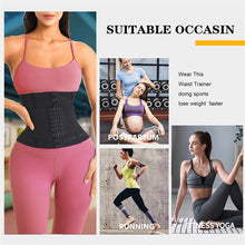Load image into Gallery viewer, Double-Layer Reinforcement Belly Drawing Belt Waist Trainer Belt Breasted Fish Bone Figure Management Waist Seal Sports Partner
