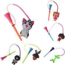 Load image into Gallery viewer, 1Pcs Golf Rubber Tee Plastic Tee Cartoon Hanging Streamer Rope Anti-Loss Golf Accessories Tee Random Color
