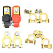 Load image into Gallery viewer, 2Pcs Car Battery Terminals Wire Cable Clamp Top Quick Post Terminal Positive &amp; Negative Electric Connector Clamps Auto Accessorie
