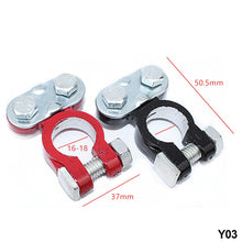Load image into Gallery viewer, 2Pcs Car Battery Terminals Wire Cable Clamp Top Quick Post Terminal Positive &amp; Negative Electric Connector Clamps Auto Accessorie
