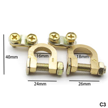 Load image into Gallery viewer, 2Pcs Car Battery Terminals Wire Cable Clamp Top Quick Post Terminal Positive &amp; Negative Electric Connector Clamps Auto Accessorie
