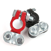 Load image into Gallery viewer, 2Pcs Car Battery Terminals Wire Cable Clamp Top Quick Post Terminal Positive &amp; Negative Electric Connector Clamps Auto Accessorie
