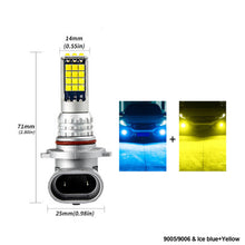Load image into Gallery viewer, 1Pc 30LED Fog Light Bulb Dual Color Car DRL Turn Signal Reverse Light Brake Light Width Indicator H3 H7 H8 H11 9005 HB3 9005/9006 H4 P13W
