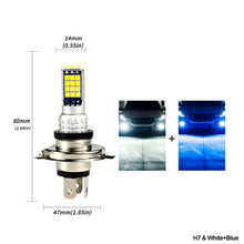 Load image into Gallery viewer, 1Pc 30LED Fog Light Bulb Dual Color Car DRL Turn Signal Reverse Light Brake Light Width Indicator H3 H7 H8 H11 9005 HB3 9005/9006 H4 P13W
