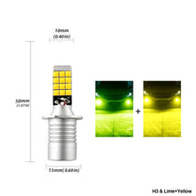 Load image into Gallery viewer, 1Pc 30LED Fog Light Bulb Dual Color Car DRL Turn Signal Reverse Light Brake Light Width Indicator H3 H7 H8 H11 9005 HB3 9005/9006 H4 P13W
