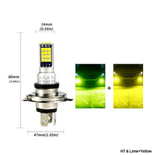 Load image into Gallery viewer, 1Pc 30LED Fog Light Bulb Dual Color Car DRL Turn Signal Reverse Light Brake Light Width Indicator H3 H7 H8 H11 9005 HB3 9005/9006 H4 P13W
