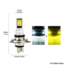 Load image into Gallery viewer, 1Pc 30LED Fog Light Bulb Dual Color Car DRL Turn Signal Reverse Light Brake Light Width Indicator H3 H7 H8 H11 9005 HB3 9005/9006 H4 P13W
