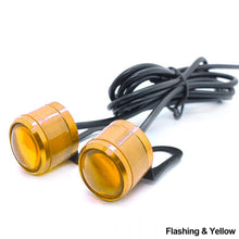 Load image into Gallery viewer, 2Pcs Motorcycle LED 5w Eagle Eye Flashing Light Daytime Running Lights For Spotlight DC12V With Brackets Strobe

