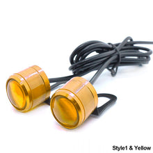 Load image into Gallery viewer, 2Pcs Motorcycle LED 5w Eagle Eye Flashing Light Daytime Running Lights For Spotlight DC12V With Brackets Strobe
