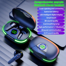 Load image into Gallery viewer, PRO80 Stereo Bluetooth Headset TWS5.1 Intelligent Touch LED Digital Display Cool Breath Light Game
