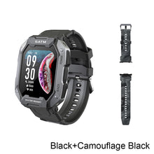 Load image into Gallery viewer, C20 Military Smart Watch Men Carbon Black Ultra Army Outdoor IP68 5ATM Waterproof Heart Rate Blood Oxygen Satm Smartwatch
