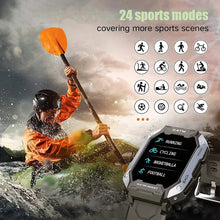 Load image into Gallery viewer, C20 Military Smart Watch Men Carbon Black Ultra Army Outdoor IP68 5ATM Waterproof Heart Rate Blood Oxygen Satm Smartwatch
