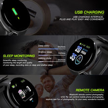 Load image into Gallery viewer, D18 Smart Bracelet Color round Screen Heart Rate Blood Pressure Sleep Monitoring Pedometer Sports Fitness Smart Watch
