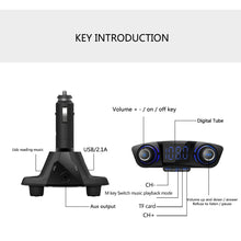 Load image into Gallery viewer, Bluetooth Car Kit Wireless FM Transmitter Handsfree Audio Receive MP3 Player with Power ON OFF Dual USB FM Modulator BT06
