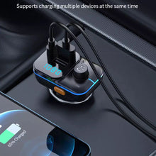 Load image into Gallery viewer, C24 Car Bluetooth 5.0 FM Transmitter Wireless Handsfree Audio Mp3 Player Modulator Colorful lights Dual USB Car Charger
