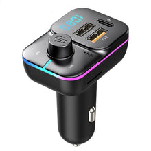 Load image into Gallery viewer, C24 Car Bluetooth 5.0 FM Transmitter Wireless Handsfree Audio Mp3 Player Modulator Colorful lights Dual USB Car Charger
