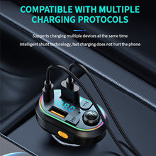 Load image into Gallery viewer, Car Bluetooth 5.0 FM Transmitter Wireless Audio Receiver Car MP3 Player Charge
