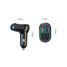 Load image into Gallery viewer, Car Bluetooth 5.0 FM Transmitter Wireless Audio Receiver Car MP3 Player Charge
