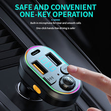 Load image into Gallery viewer, Car Bluetooth 5.0 FM Transmitter Wireless Audio Receiver Car MP3 Player Charge
