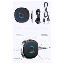 Load image into Gallery viewer, J33 Bluetooth-compatible 5.0 Receiver Transmitter Handsfree Adapter for Car Music Audio Aux A2DP Headphone Reciever
