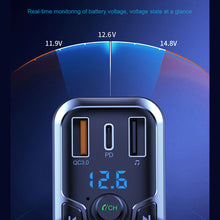 Load image into Gallery viewer, T68 Car Mp3 Player Bluetooth-compatible Hands-free Fm Transmitter Fast Charging Charger Plug-in Card/U Disk
