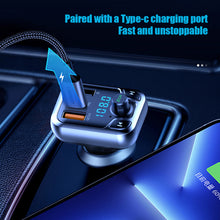 Load image into Gallery viewer, T68 Car Mp3 Player Bluetooth-compatible Hands-free Fm Transmitter Fast Charging Charger Plug-in Card/U Disk

