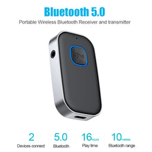 Load image into Gallery viewer, J23 Bluetooth 5.0 Transmitter Receiver 3.5mm AUX Jack HiFi Music Wireless Audio Adapter Handsfree Car Kit For TV Headphone Speaker
