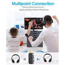 Load image into Gallery viewer, J23 Bluetooth 5.0 Transmitter Receiver 3.5mm AUX Jack HiFi Music Wireless Audio Adapter Handsfree Car Kit For TV Headphone Speaker
