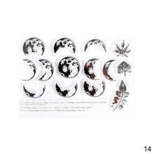 Load image into Gallery viewer, Moon Flowers Leaves Butterfly Stamp Rubber Clear Stamp Seal Scrapbook Photo Album Decorative Card Making Clear Stamps

