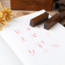 Load image into Gallery viewer, 28pcs Alphabet Stamps Vintage Wooden Rubber Letter Standard Stamp Set for Craft Card Making Planner Scrapbooking Journals
