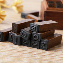 Load image into Gallery viewer, 28pcs Alphabet Stamps Vintage Wooden Rubber Letter Standard Stamp Set for Craft Card Making Planner Scrapbooking Journals
