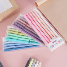 Load image into Gallery viewer, 6Pcs/Set Cute Morandi Gel Pen Kawaii 0.5mm Black BallPen Office School Stationery Supplies Student Writing Water Pen Neutral Pen
