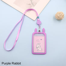 Load image into Gallery viewer, Fashion Card Holder Student ID Lanyard Badge Reel Holder Bus Pass Case Bank Credit Card Holder Strap Cardholder Office Supplies
