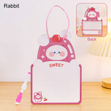 Load image into Gallery viewer, 1 PC Kids Whiteboard Animal Two-sided Cartoon Reusable Dry Wipe Cardboard Drawing Kid White Board Cute Hanging Writing Tool
