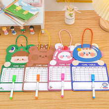 Load image into Gallery viewer, 1 PC Kids Whiteboard Animal Two-sided Cartoon Reusable Dry Wipe Cardboard Drawing Kid White Board Cute Hanging Writing Tool
