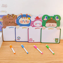 Load image into Gallery viewer, 1 PC Kids Whiteboard Animal Two-sided Cartoon Reusable Dry Wipe Cardboard Drawing Kid White Board Cute Hanging Writing Tool
