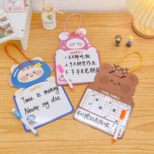 Load image into Gallery viewer, 1 PC Kids Whiteboard Animal Two-sided Cartoon Reusable Dry Wipe Cardboard Drawing Kid White Board Cute Hanging Writing Tool
