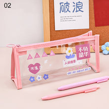 Load image into Gallery viewer, Transparent Pencil Bag Waterproof Stationery Case Organizer Kids Students Cosmetic Bag Transparent Portable
