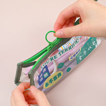Load image into Gallery viewer, Transparent Pencil Bag Waterproof Stationery Case Organizer Kids Students Cosmetic Bag Transparent Portable
